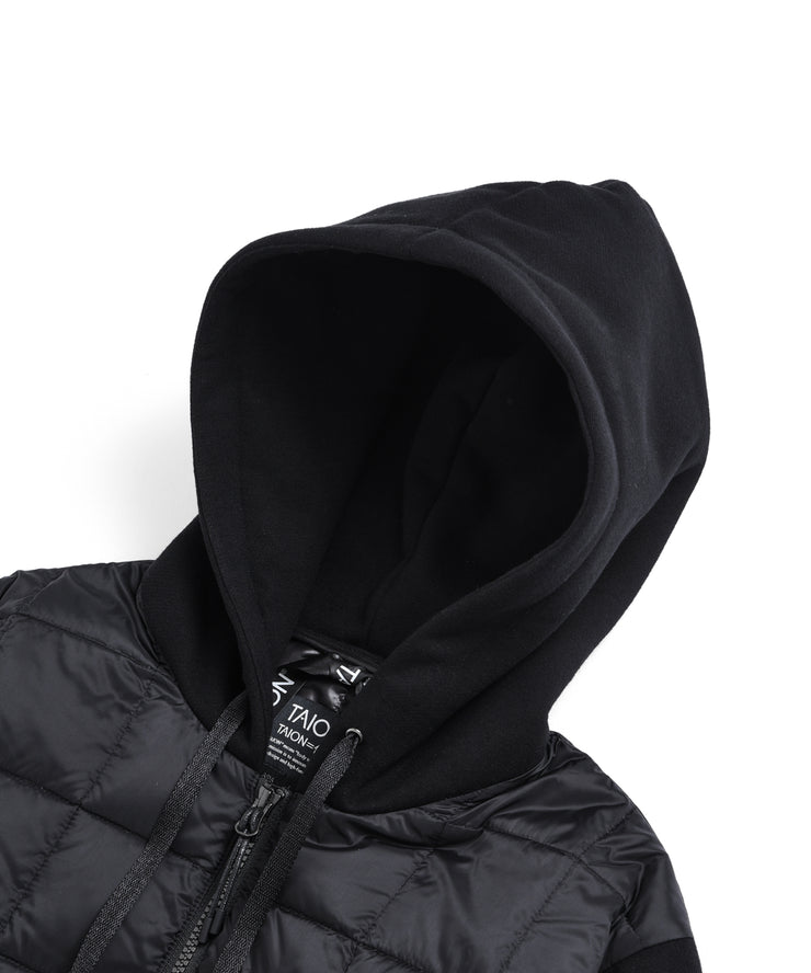 Combination Down Hooded Jacket