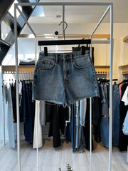 Rise n High Short Haven Splits - Denim