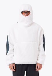 Ski Shearling Hoodie - Vintage White/Forest