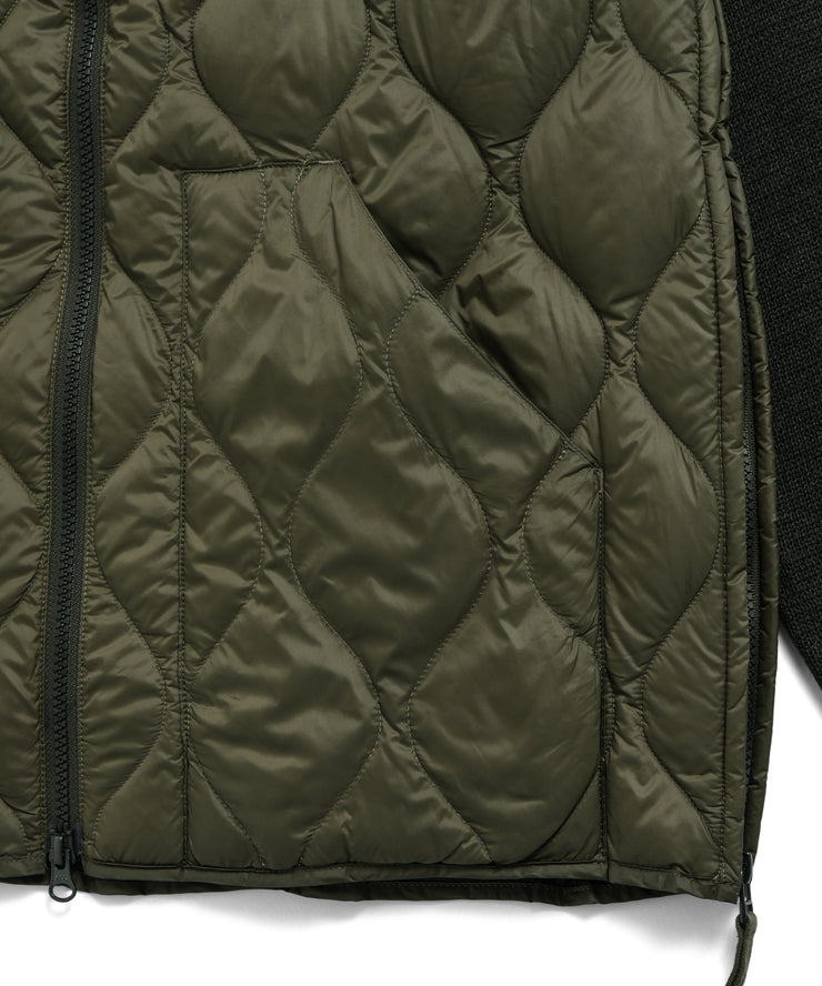 Military Hi-Neck Knit + Down