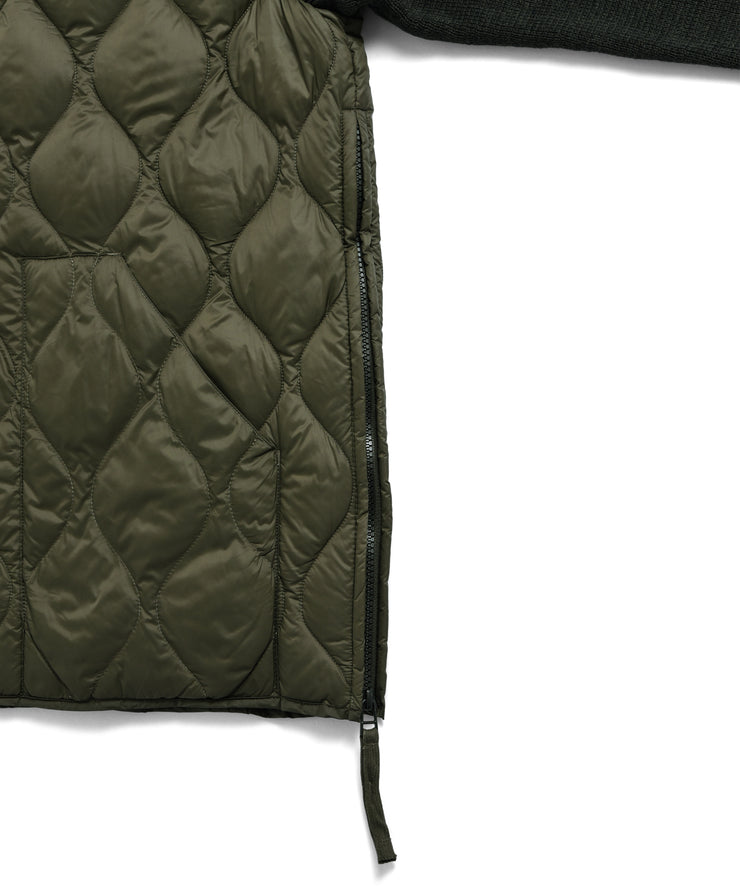 Military Hi-Neck Knit + Down