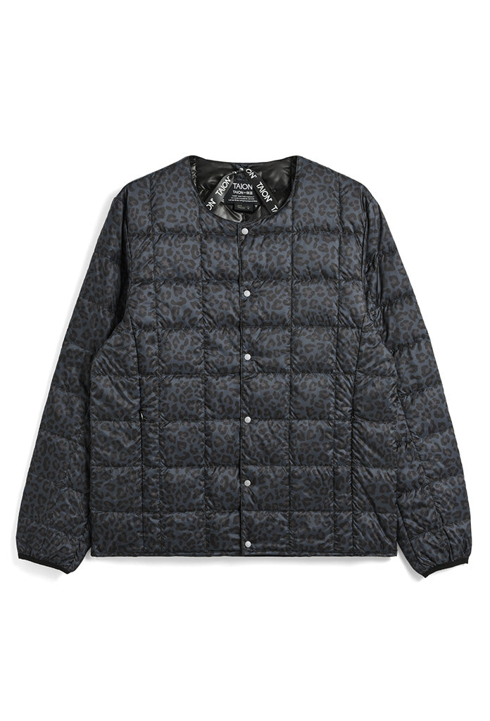 Crew Neck Button Down Jacket