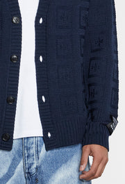 Cross Out Cardigan Navy