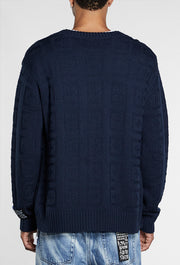Cross Out Cardigan Navy