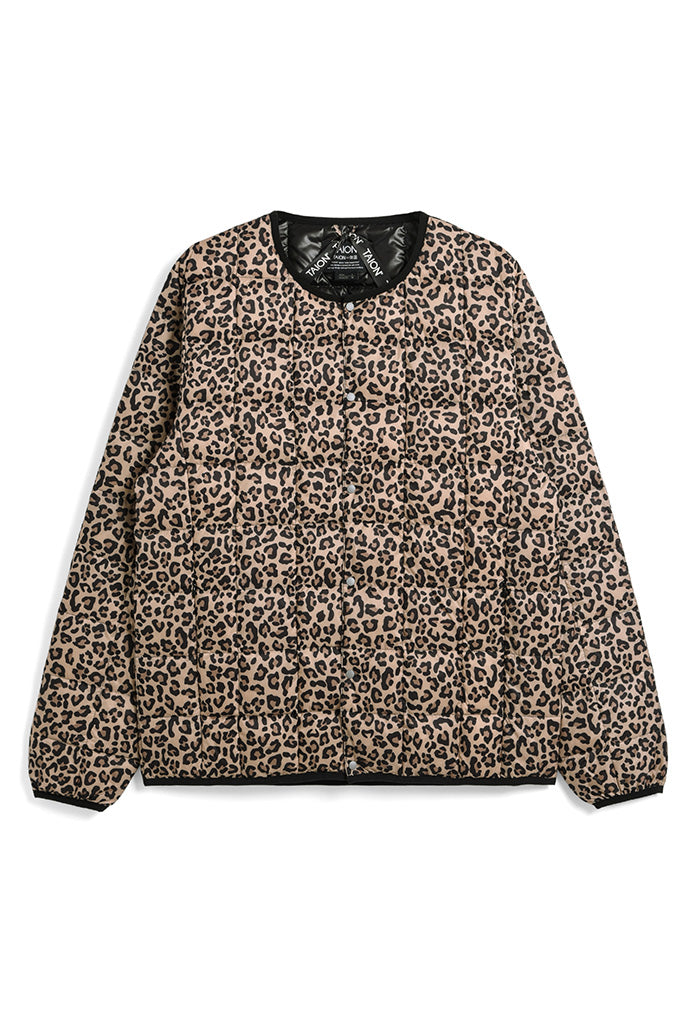 Oversized Crew Neck Button Down Jacket