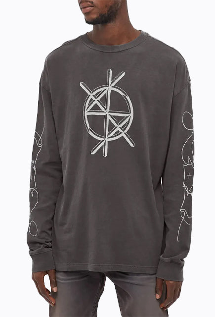 Cryptic Biggie LS Tee Charcoal Fade