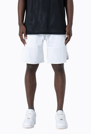 Mesh Basketball Short - White