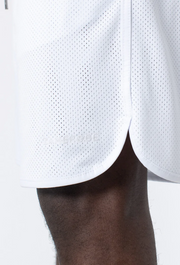 Mesh Basketball Short - White