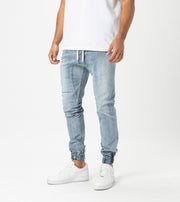 Sureshot Denim Jogger - Mid Blue